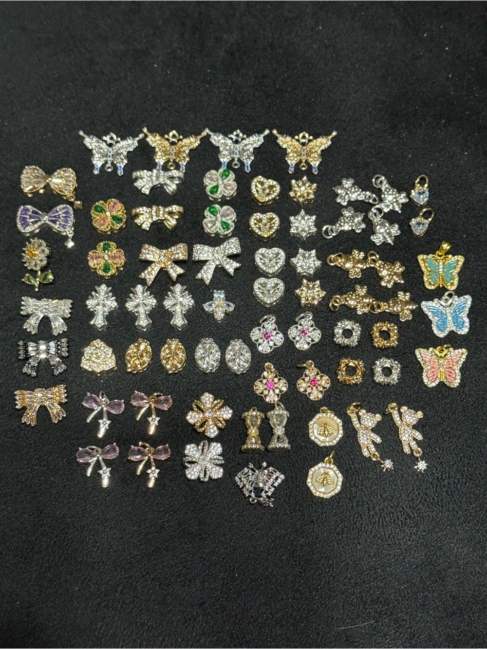 70 Assorted Gold-toned and Silver-toned Pieces for Jewelry Making